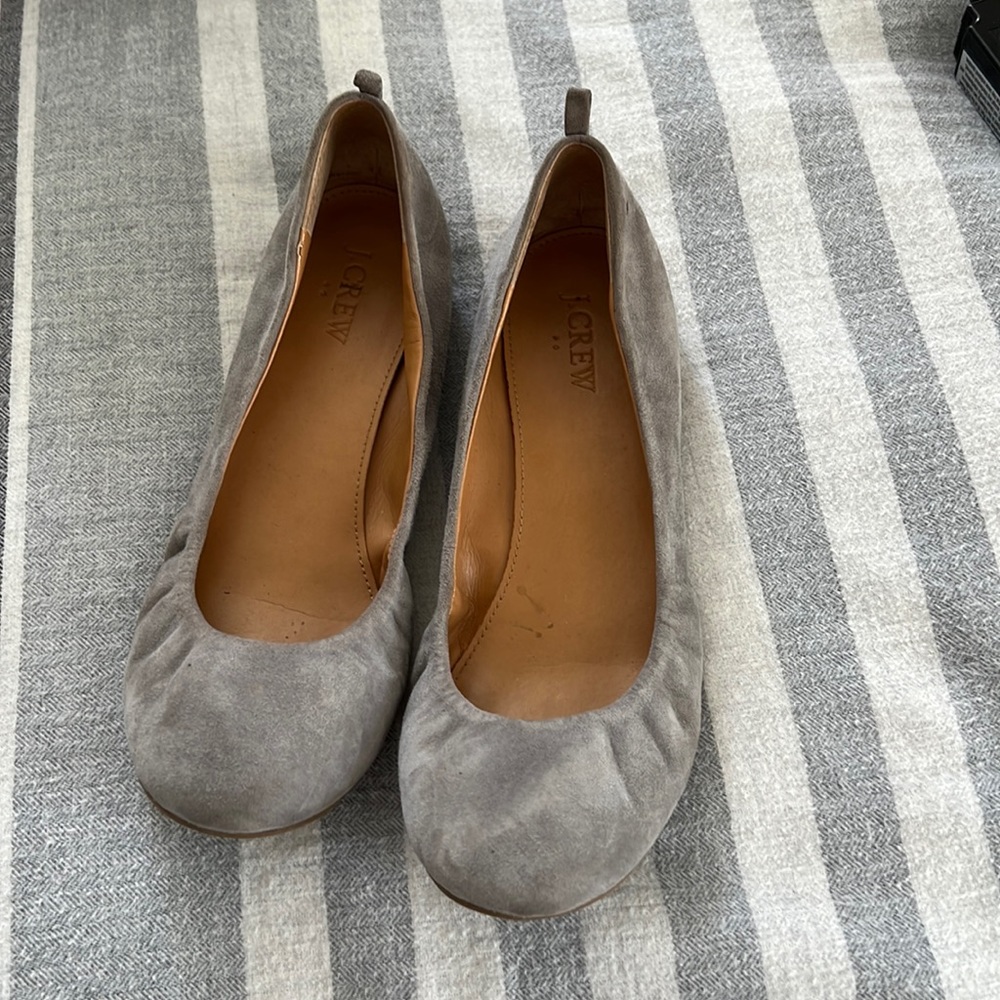 JCrew Suede Ballet Flats